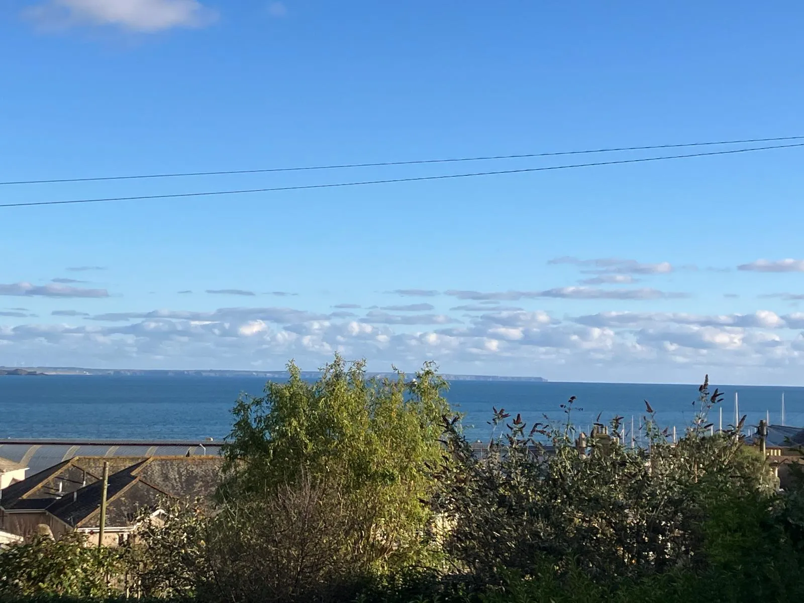 Sea view from the garden